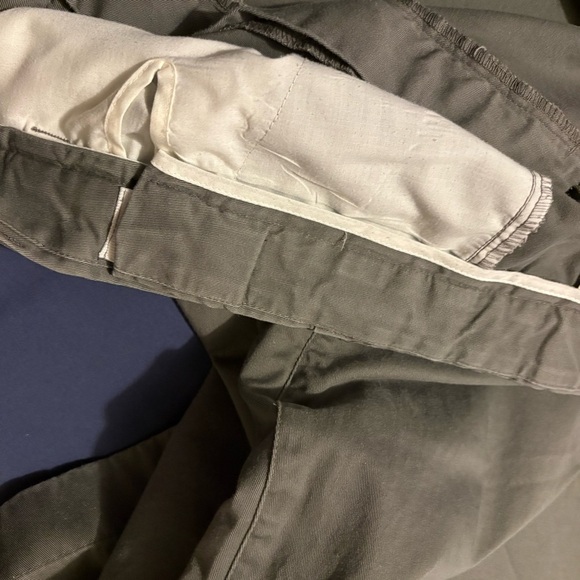 George Foreman Pants Men 58R 58X26 Gray Chino Comfort Zone Pleated Flat Front - Picture 4 of 4
